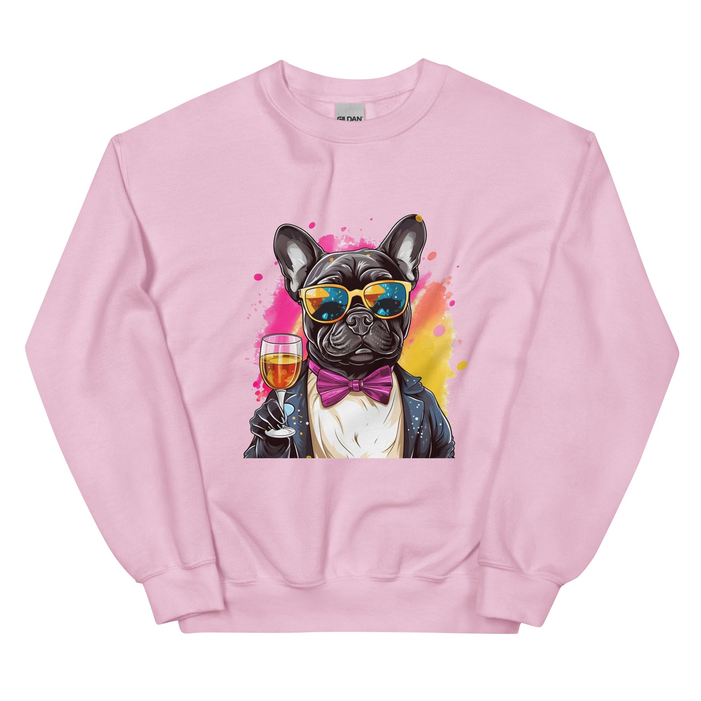 "Champagne Chic Frenchie" - Unisex Sweatshirt