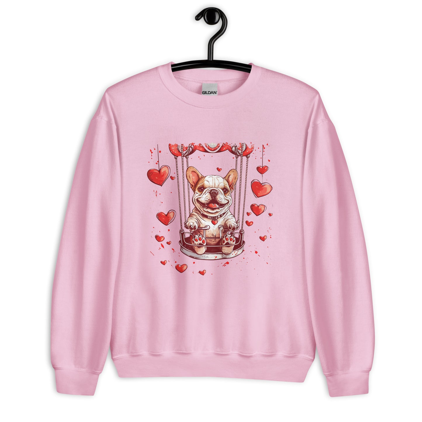 "Swinging Hearts" Unisex Sweatshirt - Frenchie Emporium