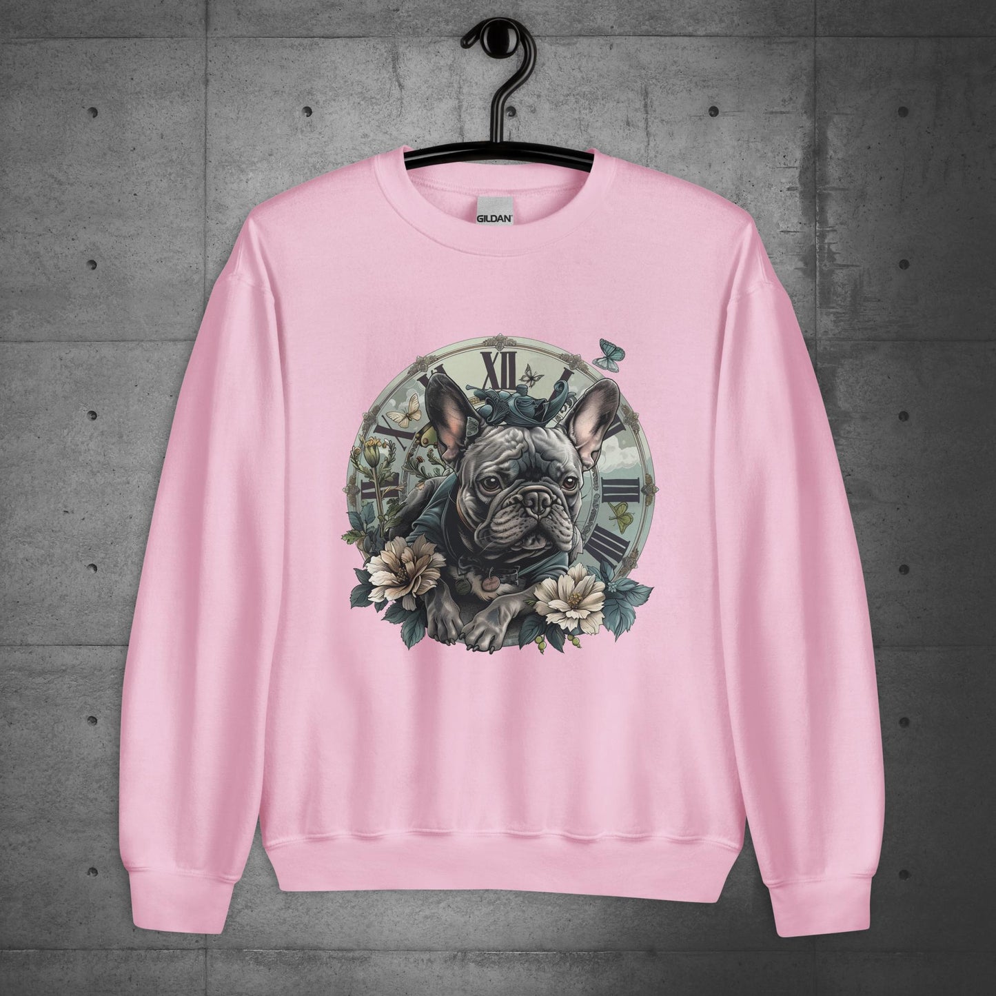 "Clockwatcher's Wonderland" Frenchie - Unisex Sweater - Frenchie Emporium