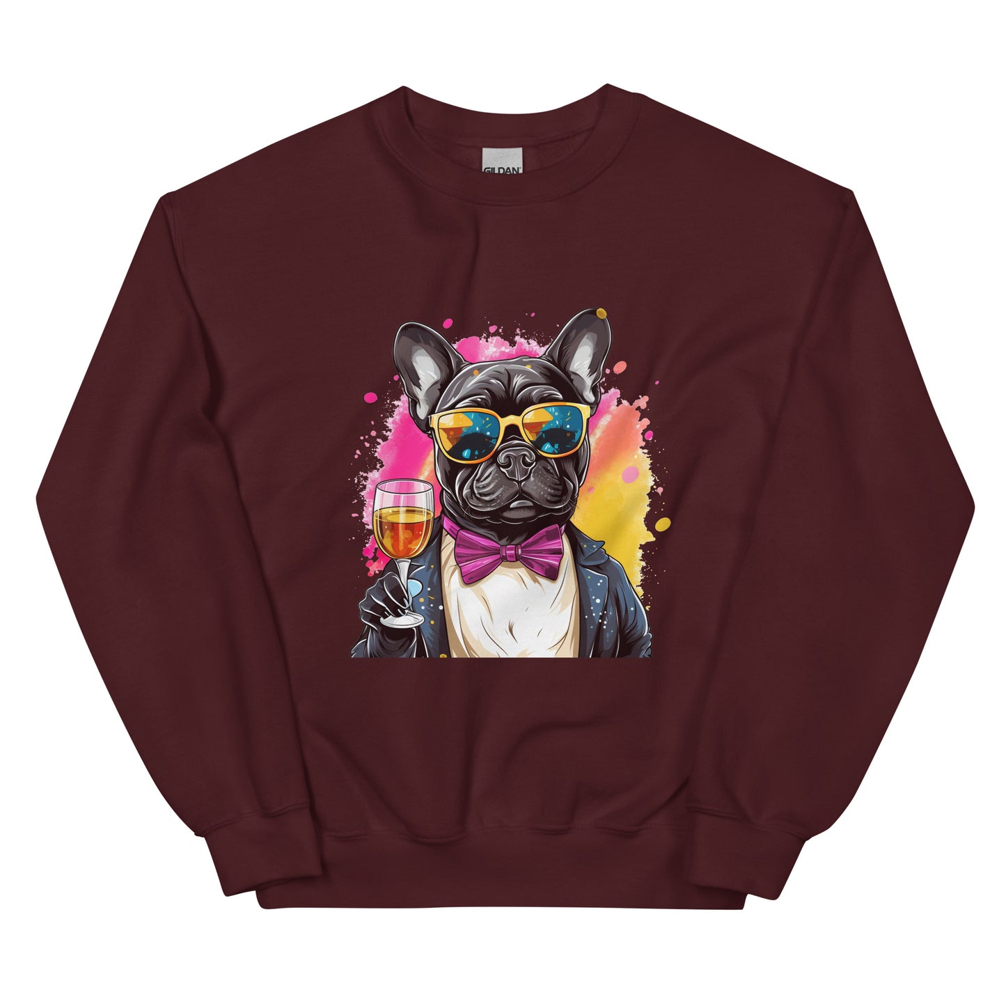 "Champagne Chic Frenchie" - Unisex Sweatshirt