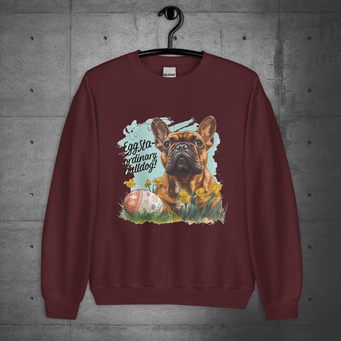 "Eggstra-ordinary Bulldog" - Unisex Sweatshirt - Frenchie Emporium