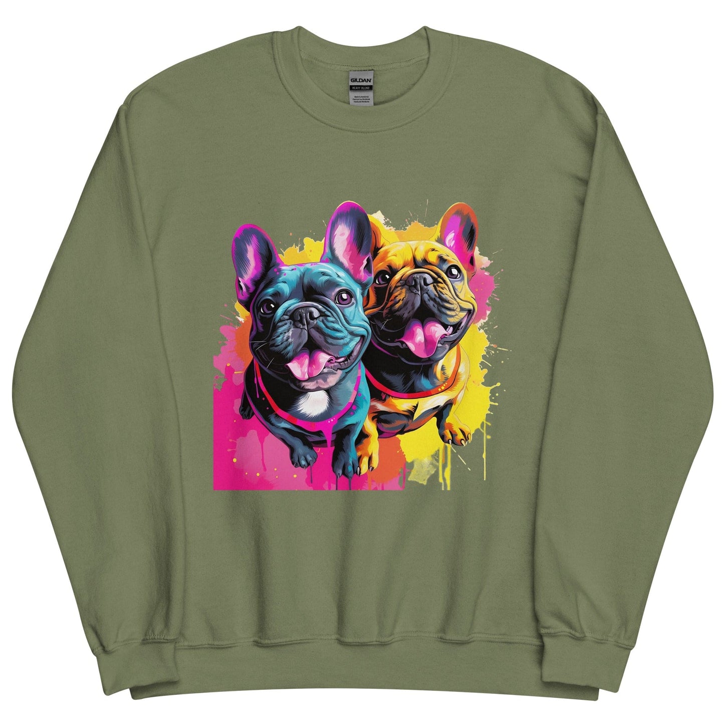 French Bulldog Playful Duo - Unisex Sweatshirt