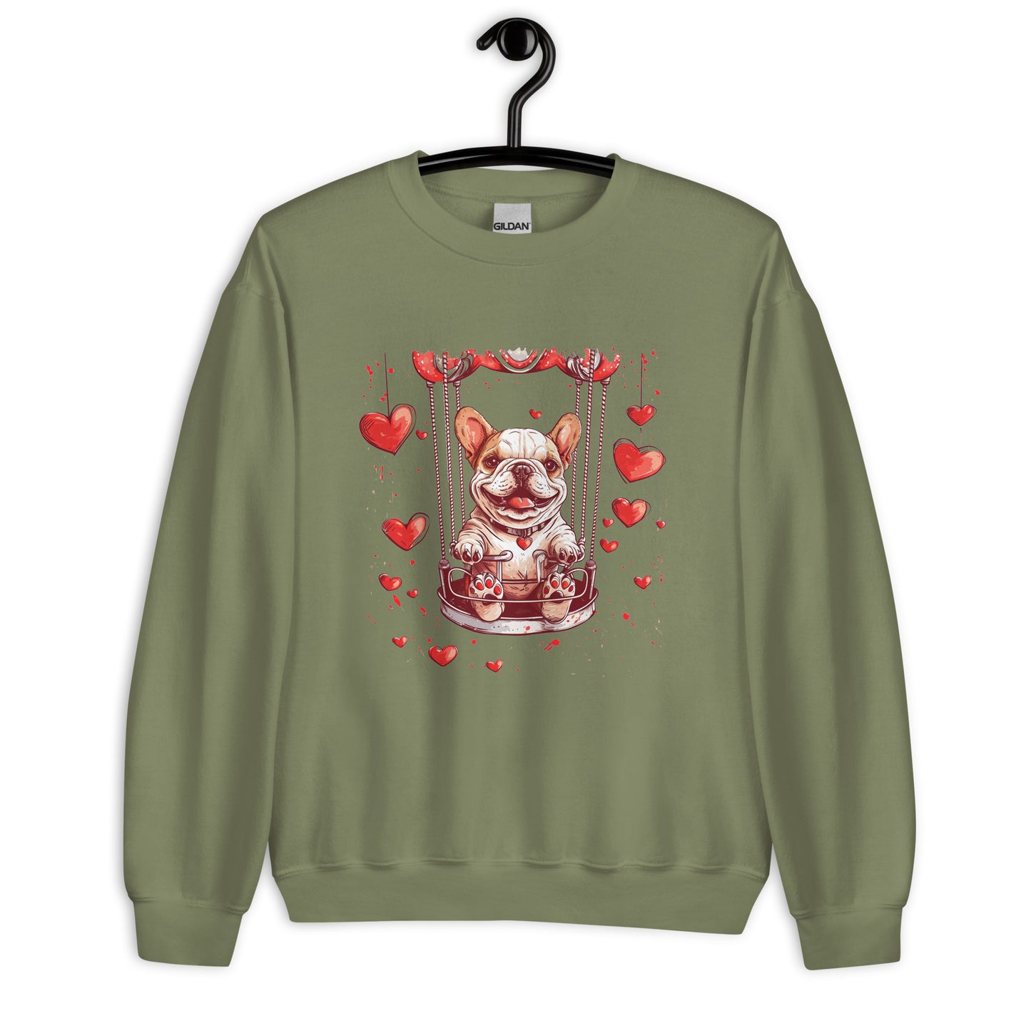 "Swinging Hearts" Unisex Sweatshirt - Frenchie Emporium