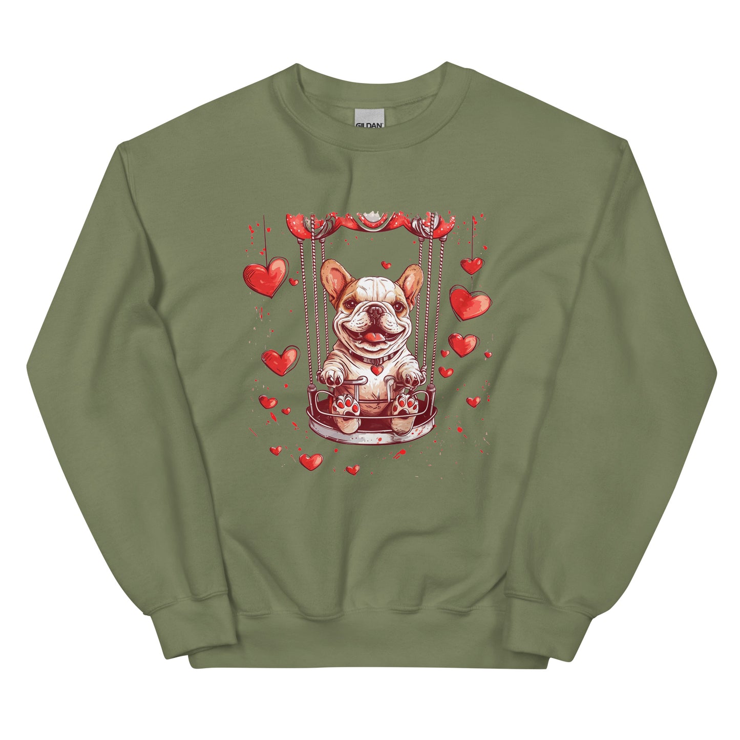 "Swinging Hearts" Unisex Sweatshirt - Frenchie Emporium