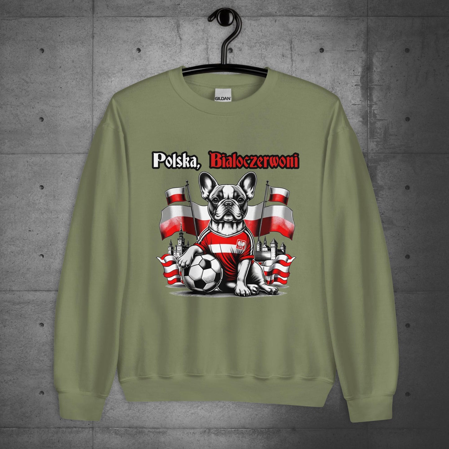 Frenchie Polish Football Unisex Sweater- Polska Bialoczerwoni