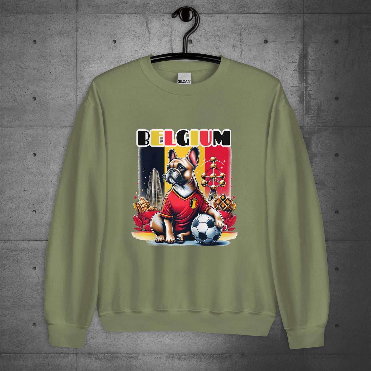 Frenchie Belgium Football Fan - Unisex Sweater / Sweatshirt