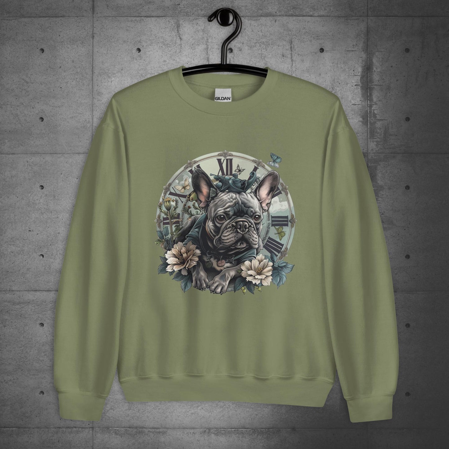 "Clockwatcher's Wonderland" Frenchie - Unisex Sweater - Frenchie Emporium