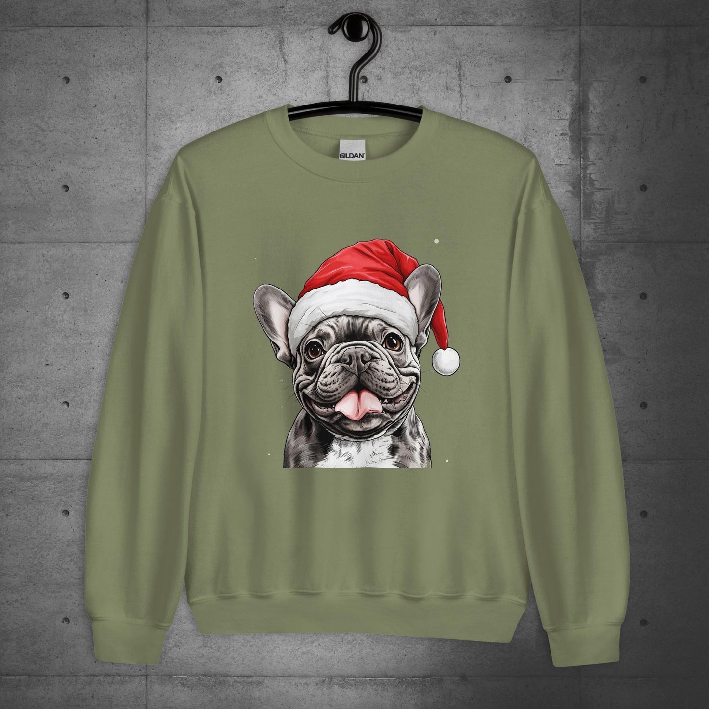 French Bulldog "Santa Paw" - Unisex Christmas Sweater/Sweatshirt - Frenchie Emporium