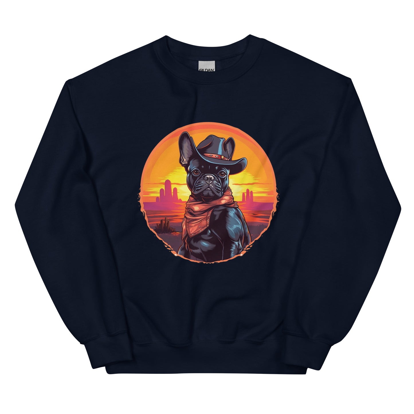 Wild West Cowboy Style Frenchie Unisex Sweater - Frenchie Emporium