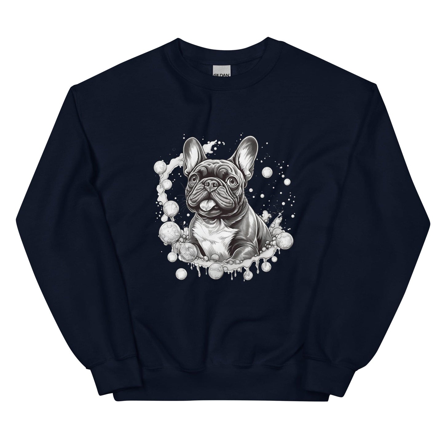 "Bubbles French Bulldog" - Unisex Sweater
