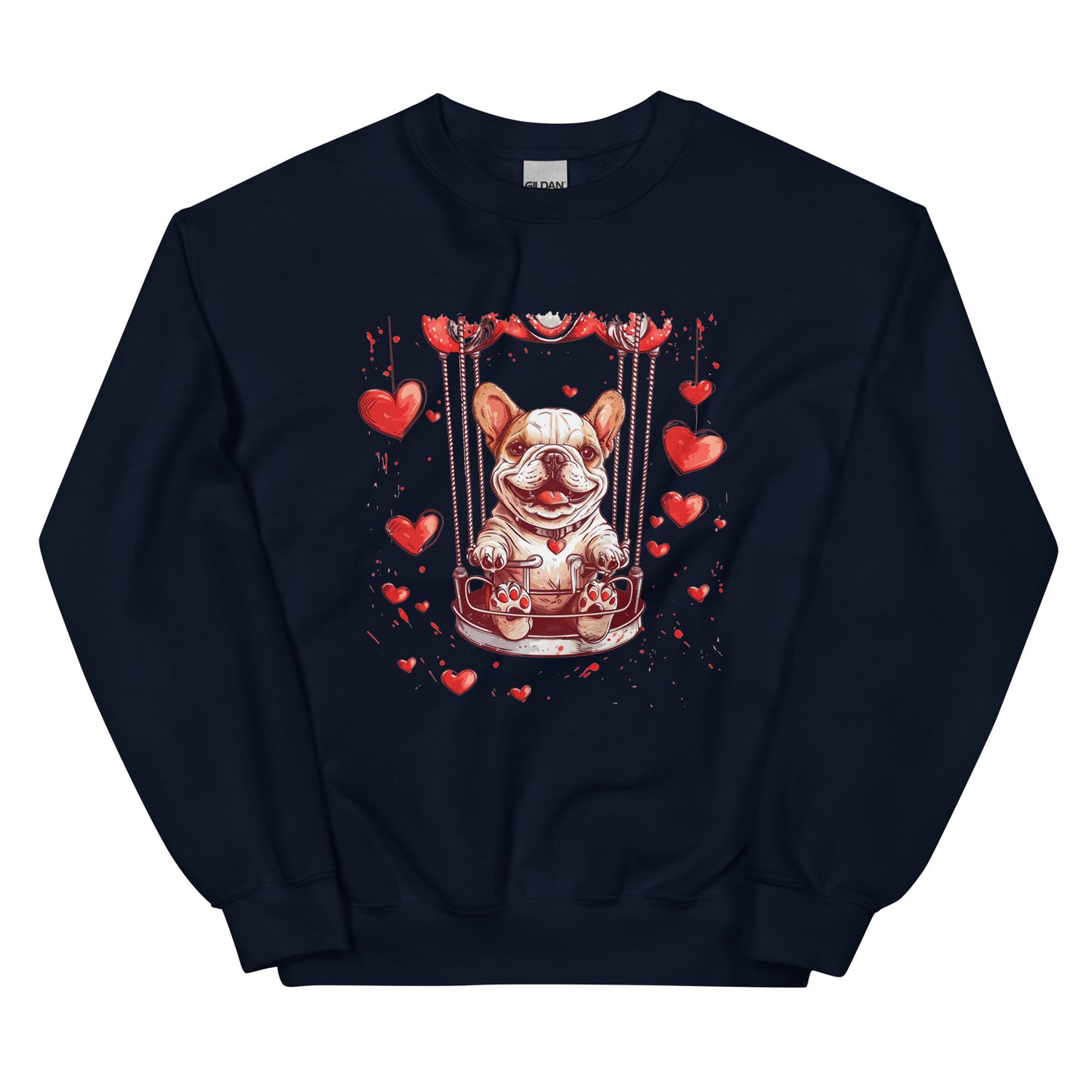 "Swinging Hearts" Unisex Sweatshirt - Frenchie Emporium