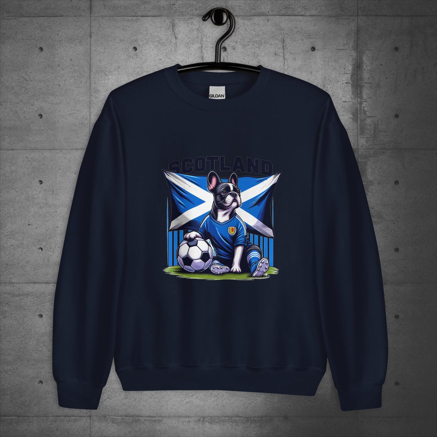 Frenchie Scotland Football Fan - Unisex Sweater / Sweatshirt