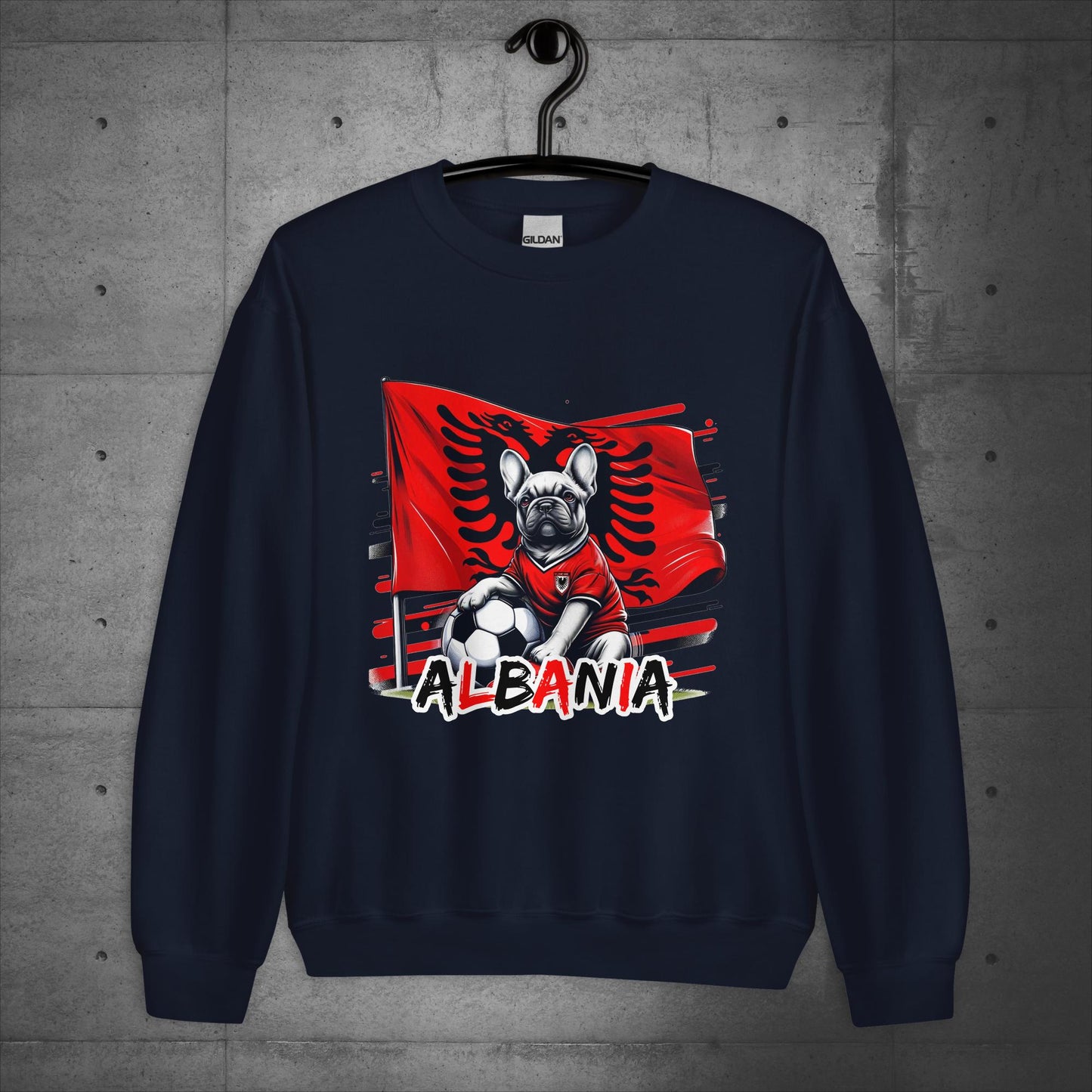 Frenchie Albania Football Fan - Unisex Sweater / Sweatshirt - Frenchie Emporium