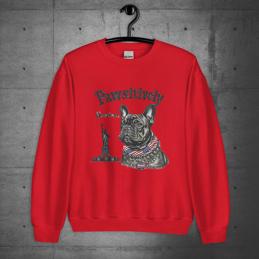 Unisex "Pawsitively American" French Bulldog Sweater/Sweatshirt