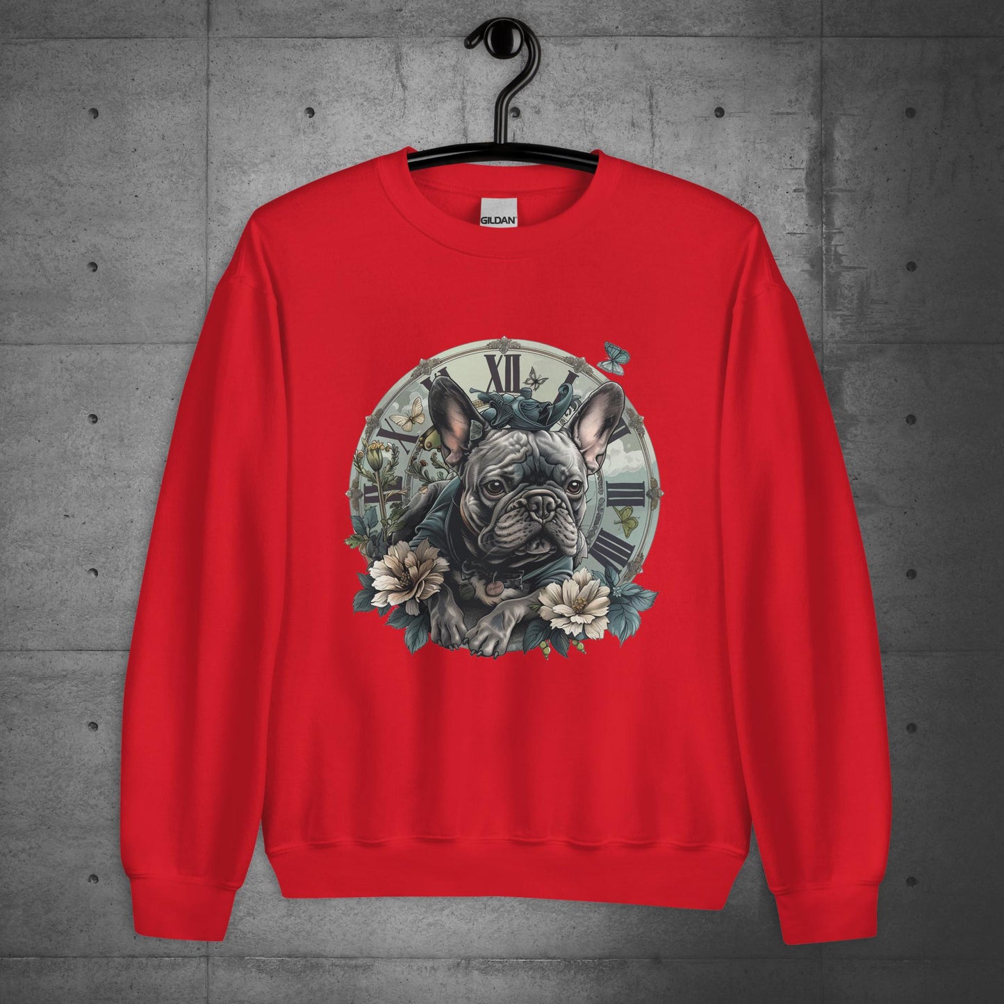 "Clockwatcher's Wonderland" Frenchie - Unisex Sweater - Frenchie Emporium