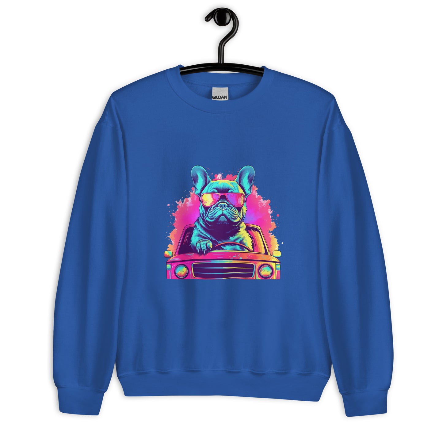 Cruisin' Canines: French Bulldog on Wheels Unisex Sweater