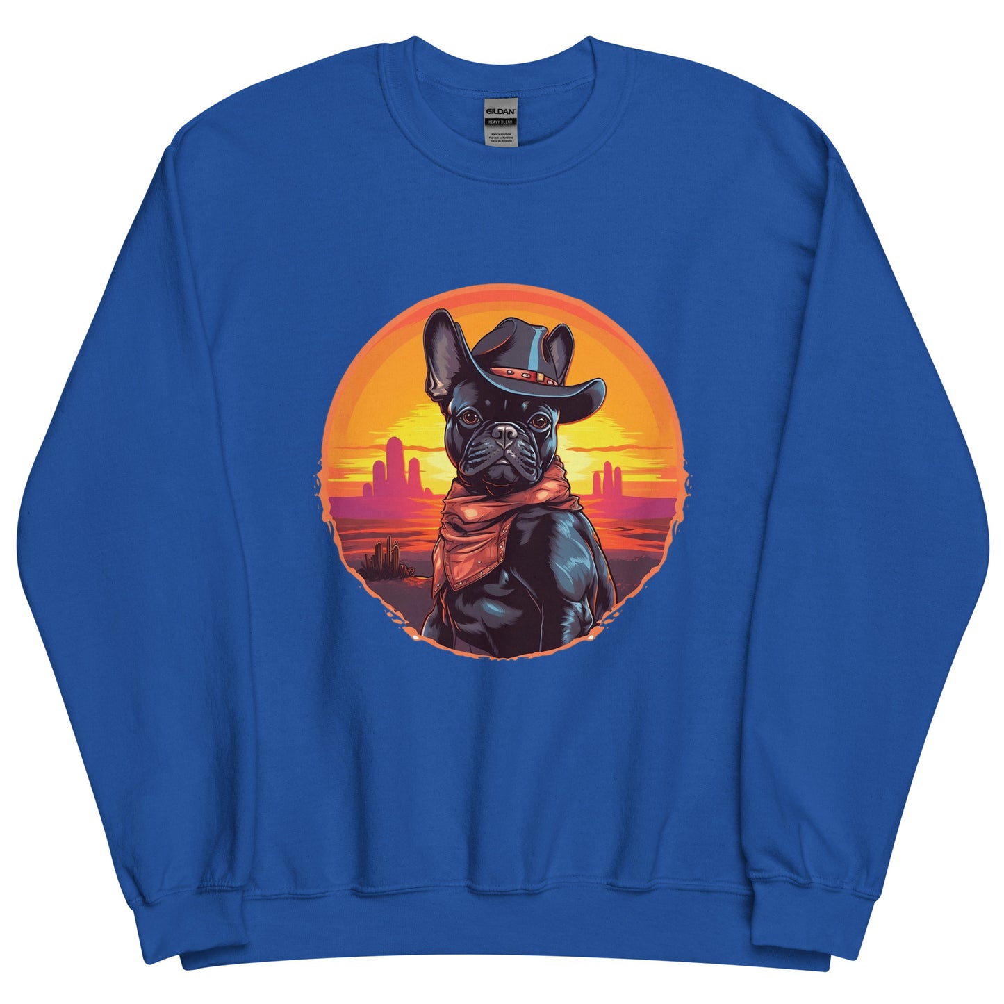 Wild West Cowboy Style Frenchie Unisex Sweater