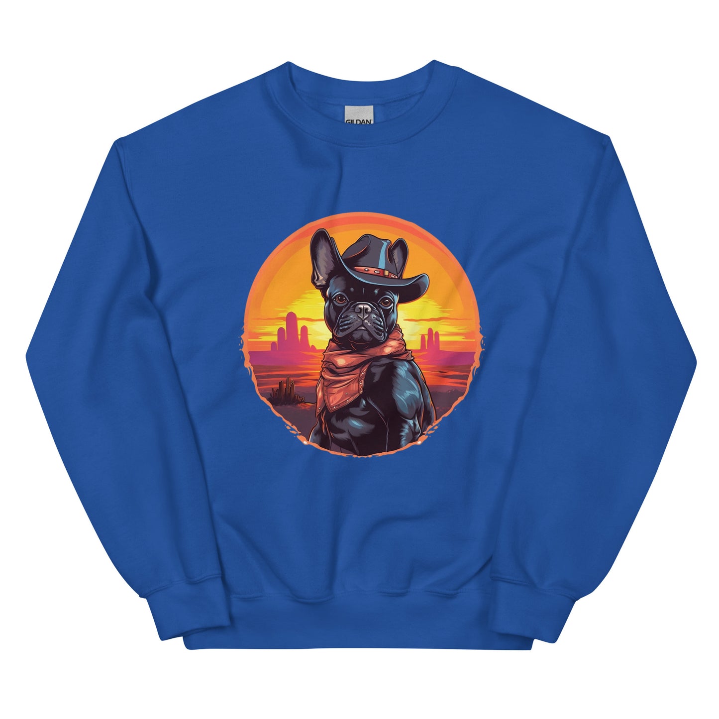 Wild West Cowboy Style Frenchie Unisex Sweater - Frenchie Emporium