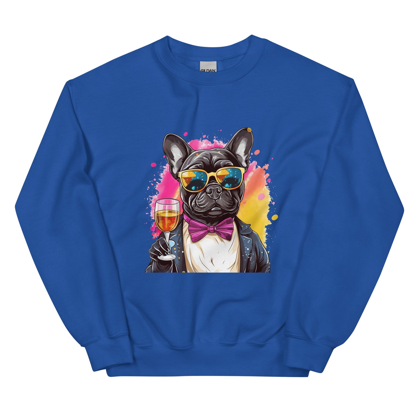 "Champagne Chic Frenchie" - Unisex Sweatshirt