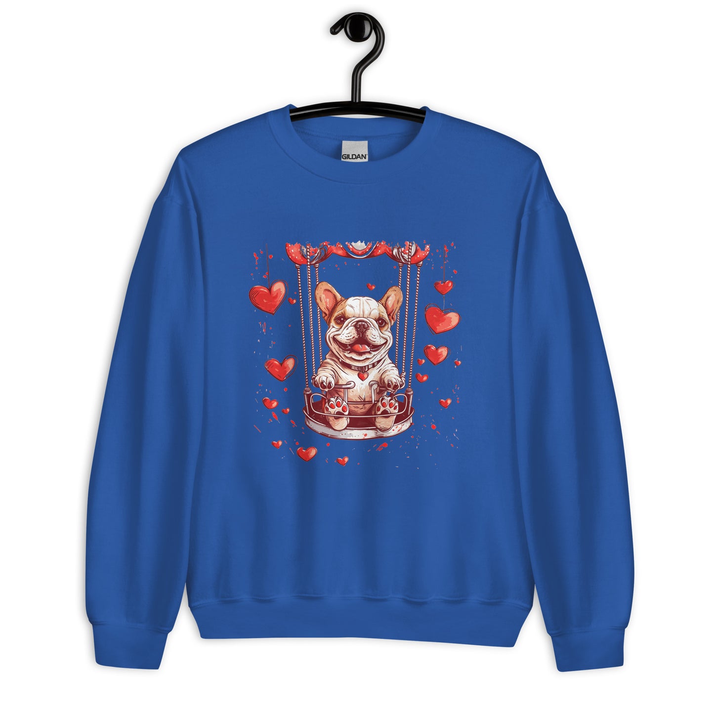 "Swinging Hearts" Unisex Sweatshirt - Frenchie Emporium