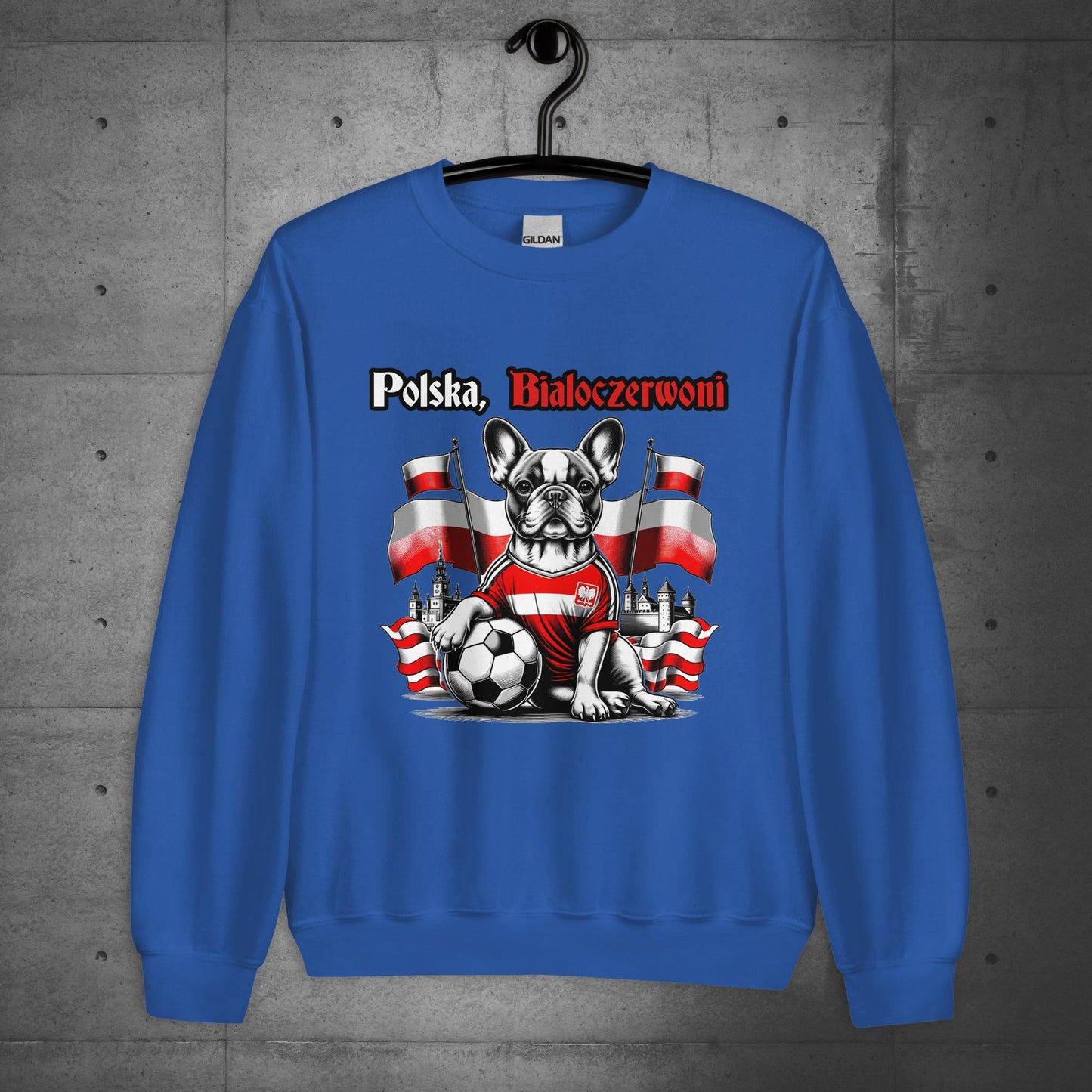 Frenchie Polish Football Unisex Sweater- Polska Bialoczerwoni