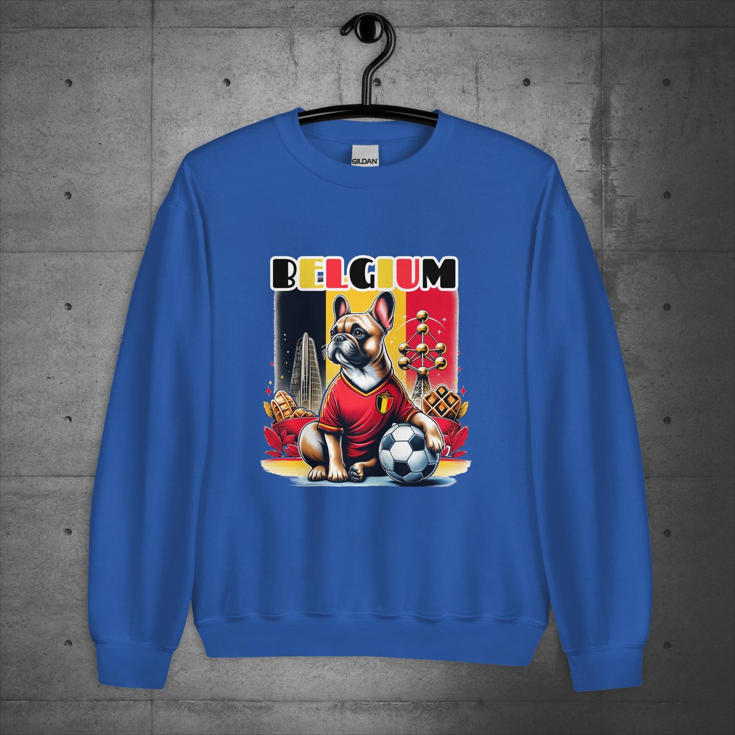 Frenchie Belgium Football Fan - Unisex Sweater / Sweatshirt