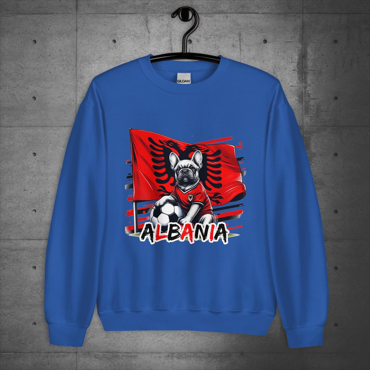 Frenchie Albania Football Fan - Unisex Sweater / Sweatshirt - Frenchie Emporium