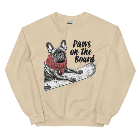 Paws on the Board Frenchie Unisex Sweatshirt