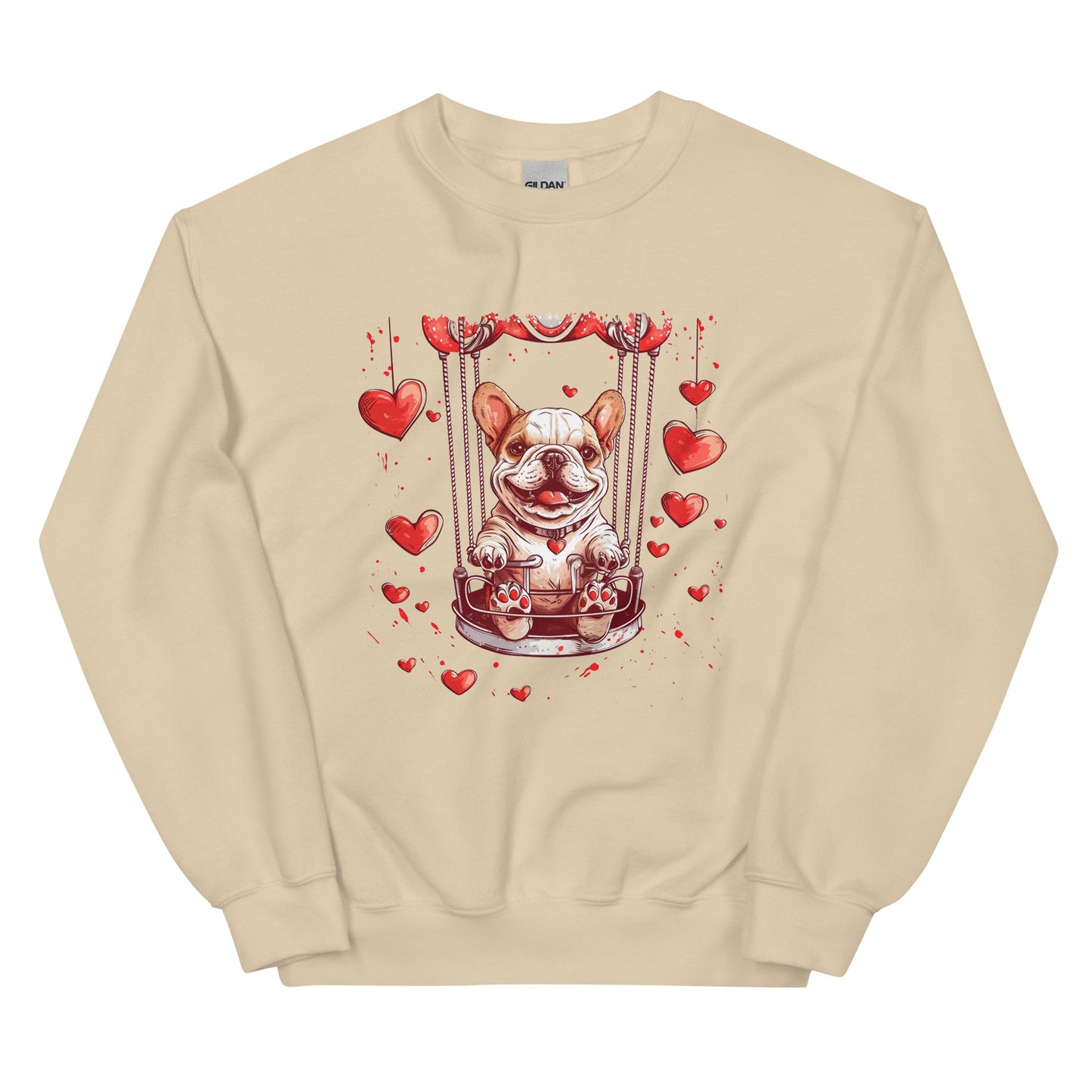 "Swinging Hearts" Unisex Sweatshirt - Frenchie Emporium