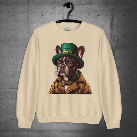 Elegant Frenchie Leprechaun Unisex Sweatshirt