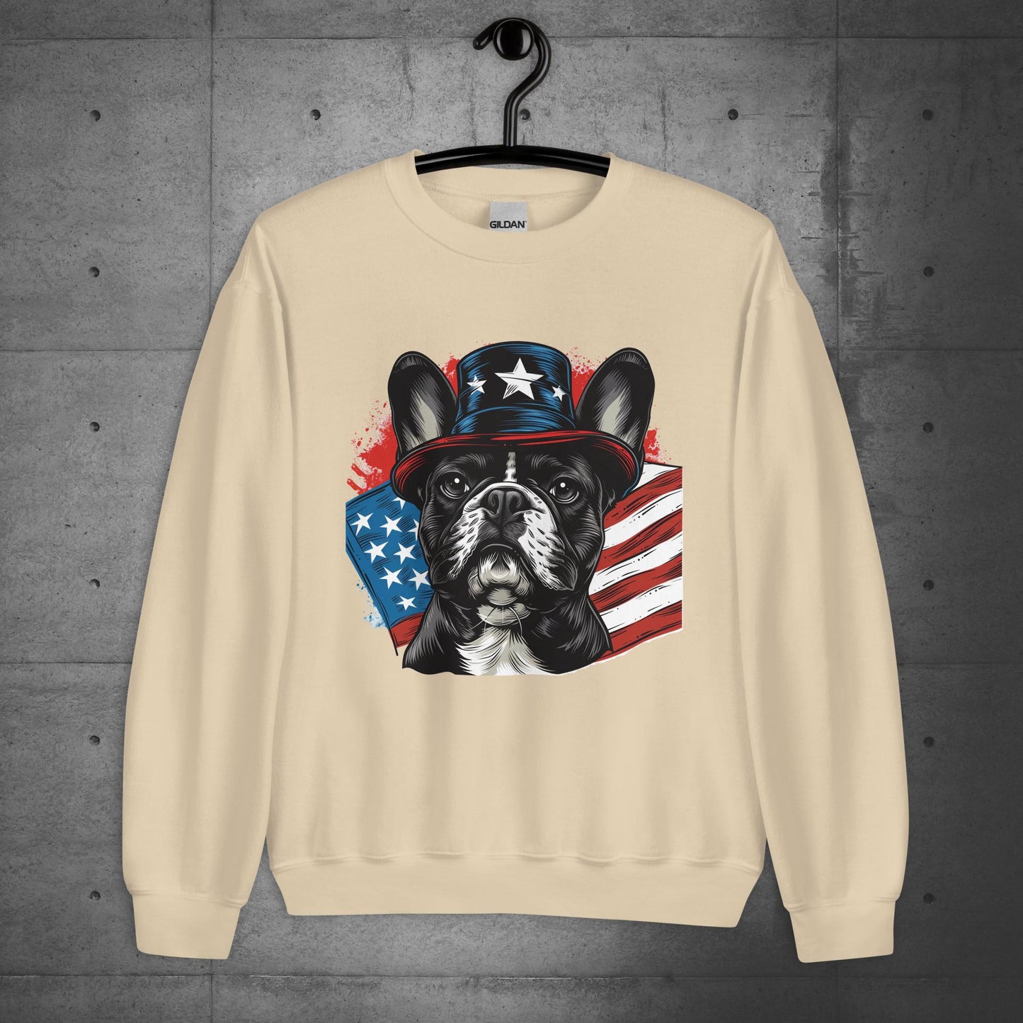 Frenchie American Patriot Unisex Sweatshirt