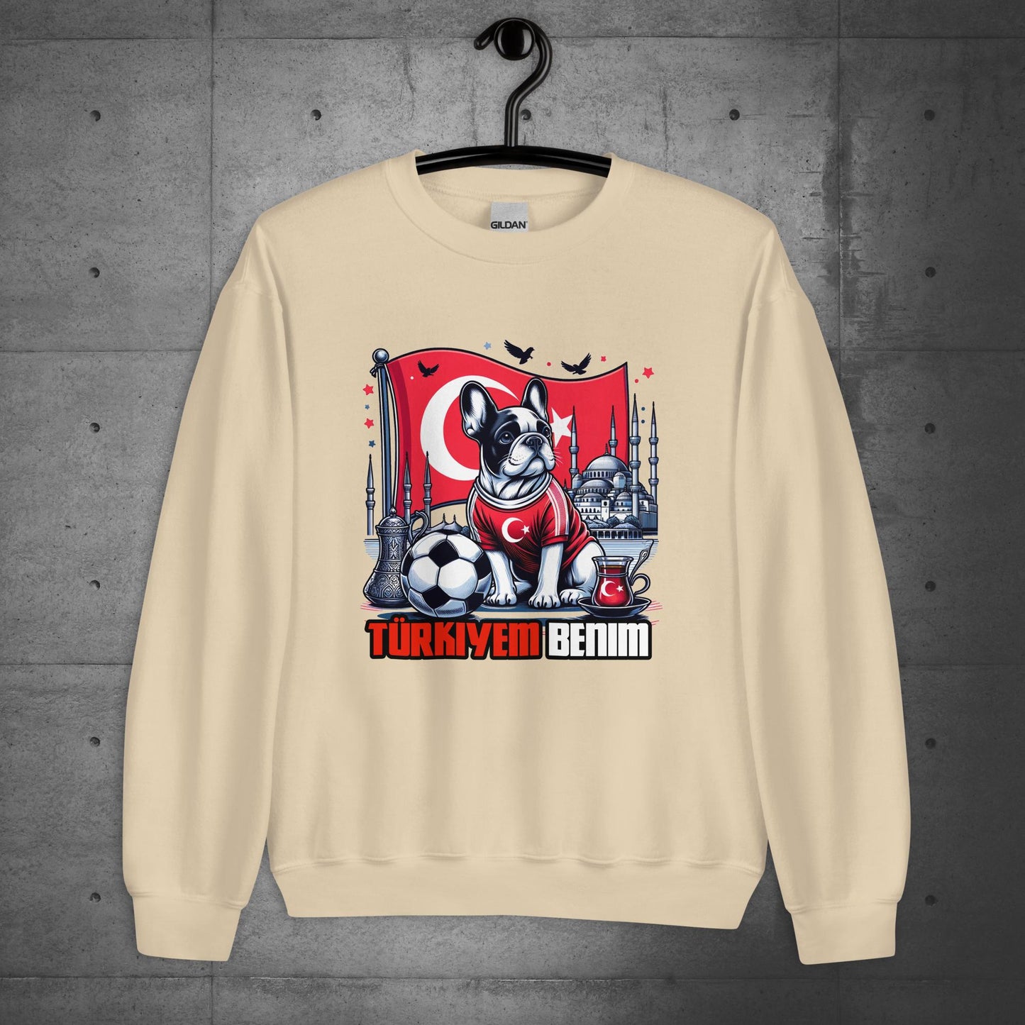 Frenchie Türkiye Football Unisex Sweatshirt