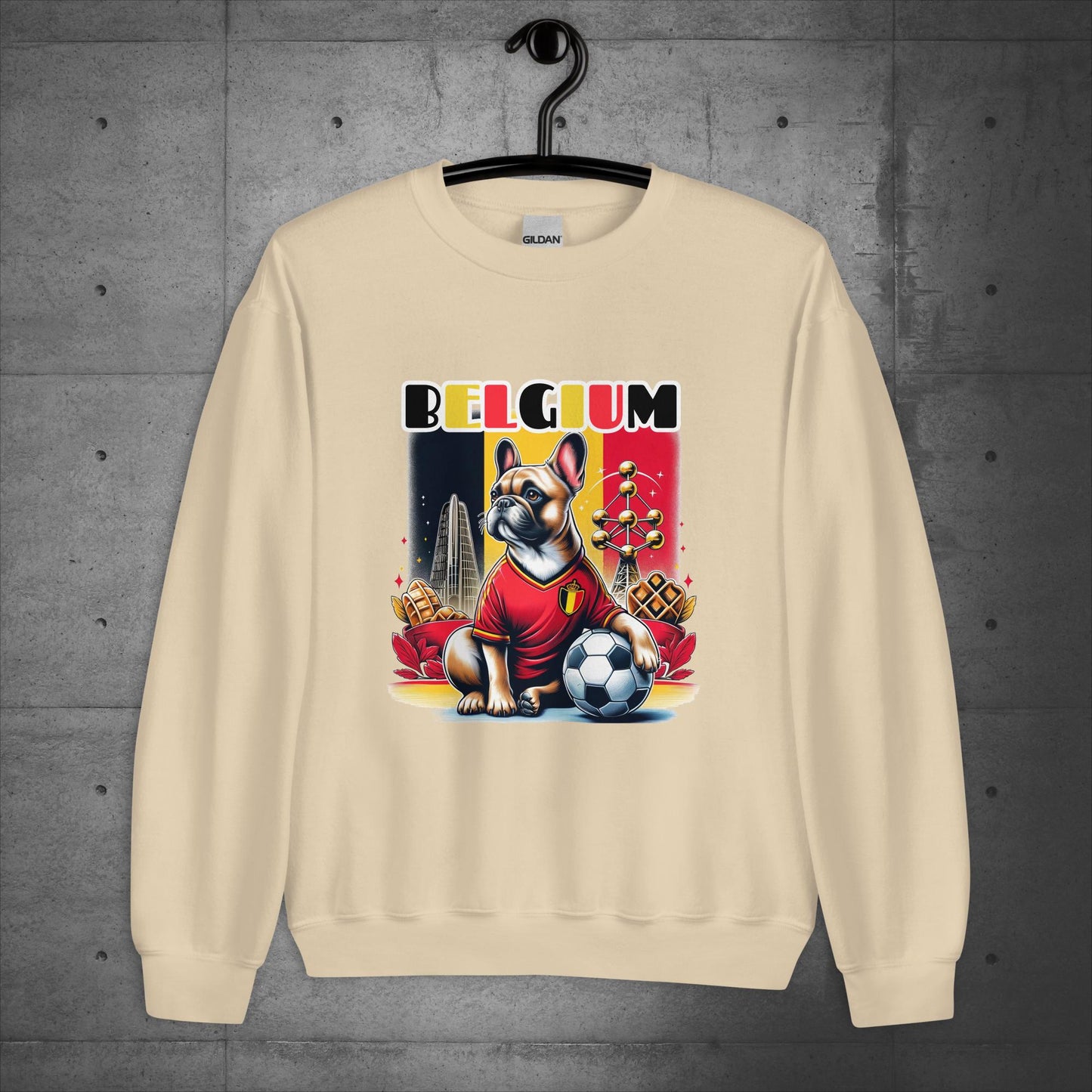 Frenchie Belgium Football Fan - Unisex Sweater / Sweatshirt