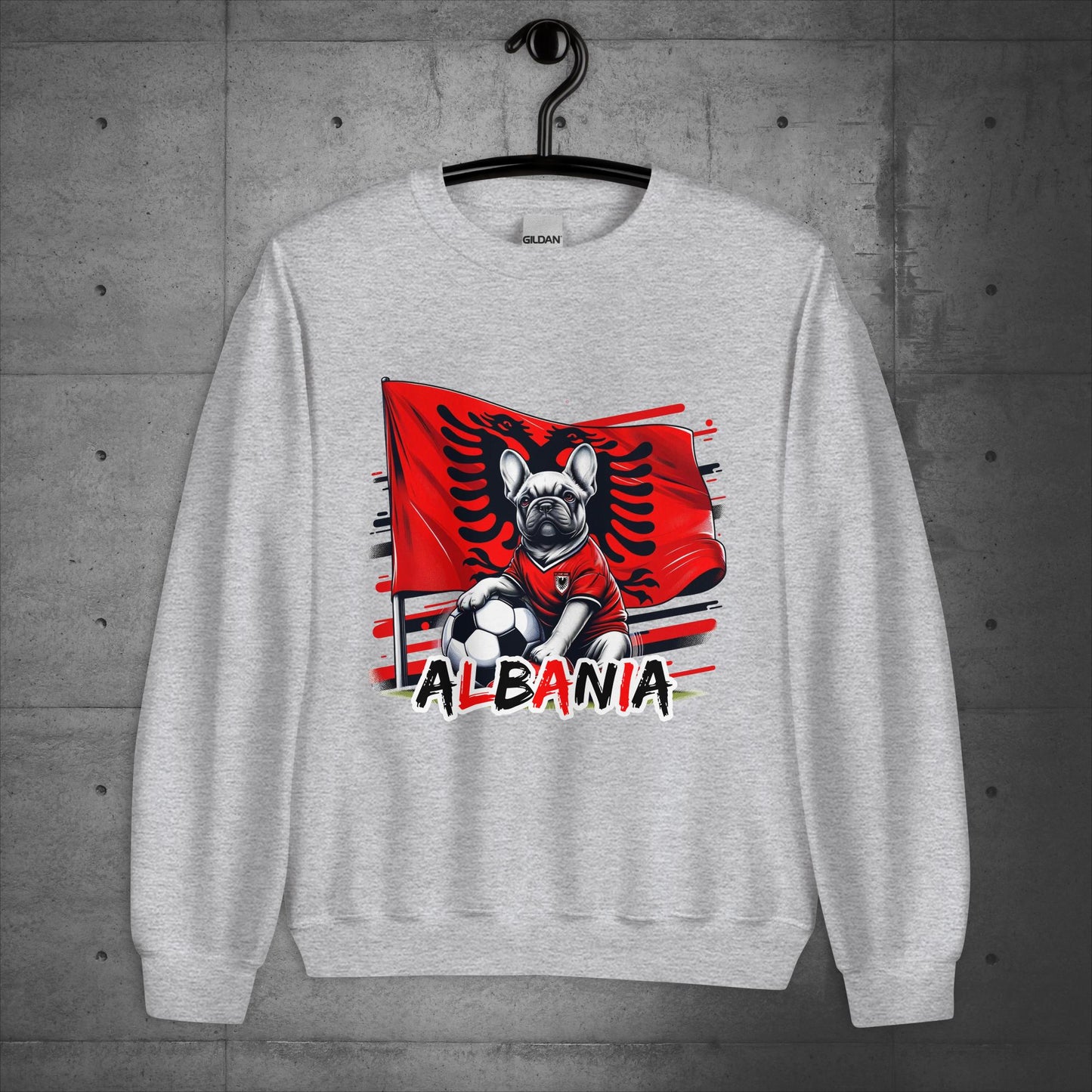 Frenchie Albania Football Fan - Unisex Sweater / Sweatshirt