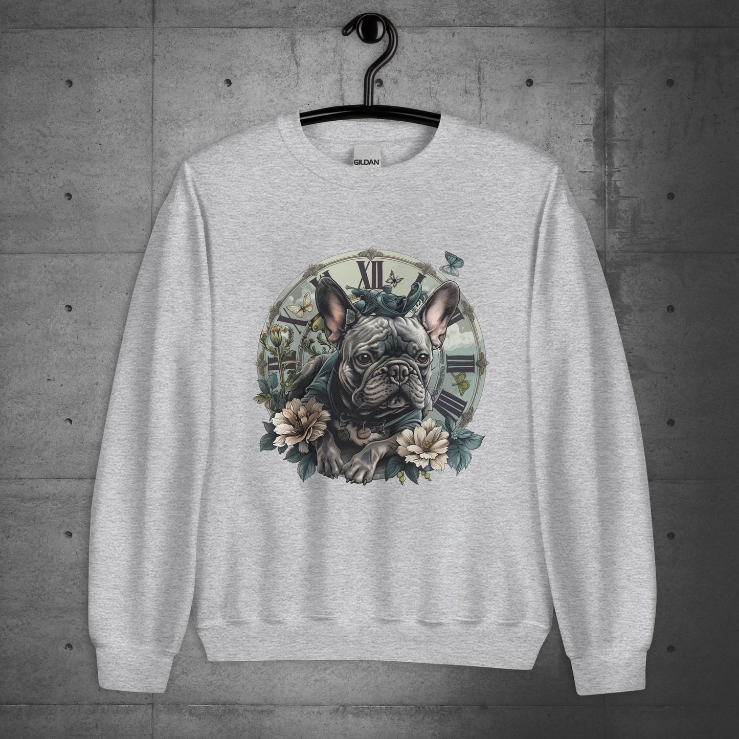 "Clockwatcher's Wonderland" Frenchie - Unisex Sweater