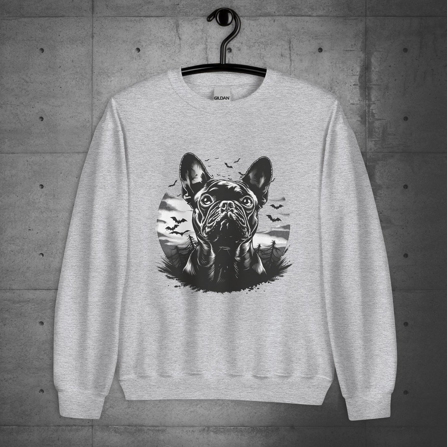 "French Bulldog bloodhunt" - Unisex Sweater/Sweatshirt - Frenchie Emporium