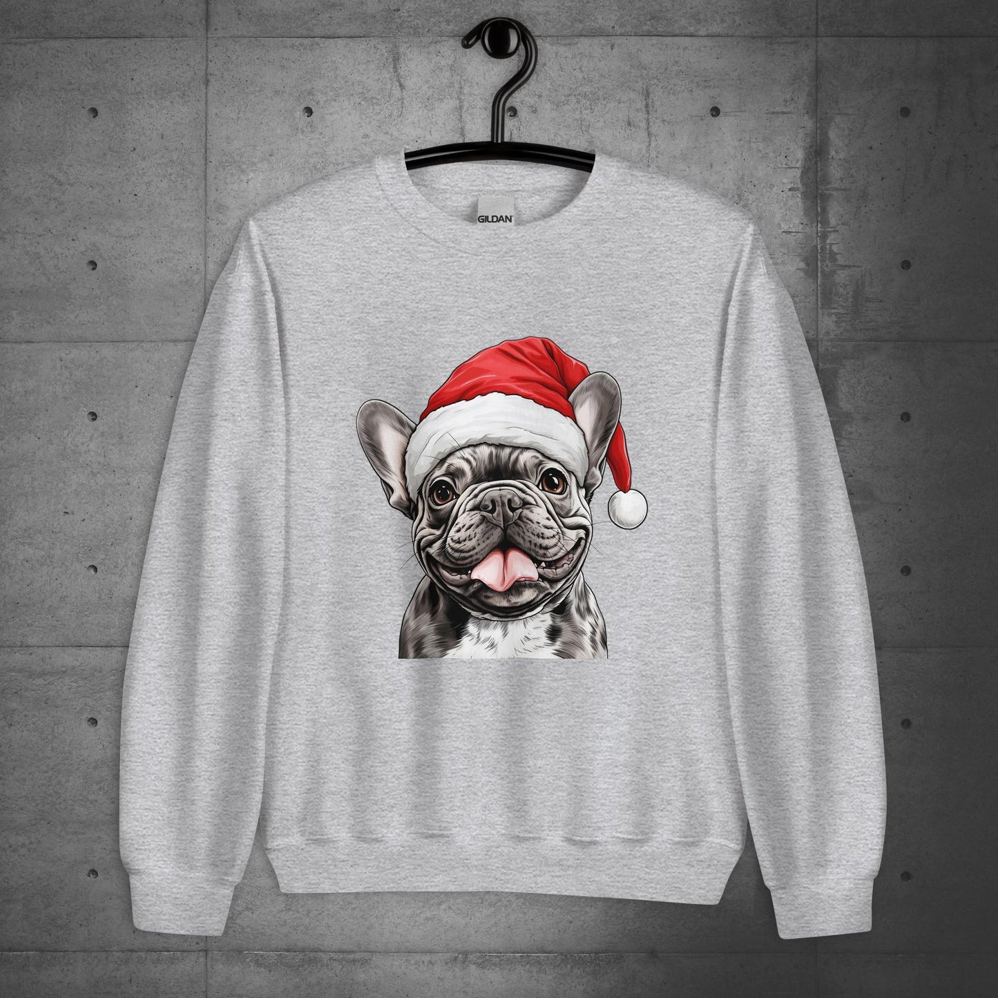 French Bulldog "Santa Paw" - Unisex Christmas Sweater/Sweatshirt - Frenchie Emporium