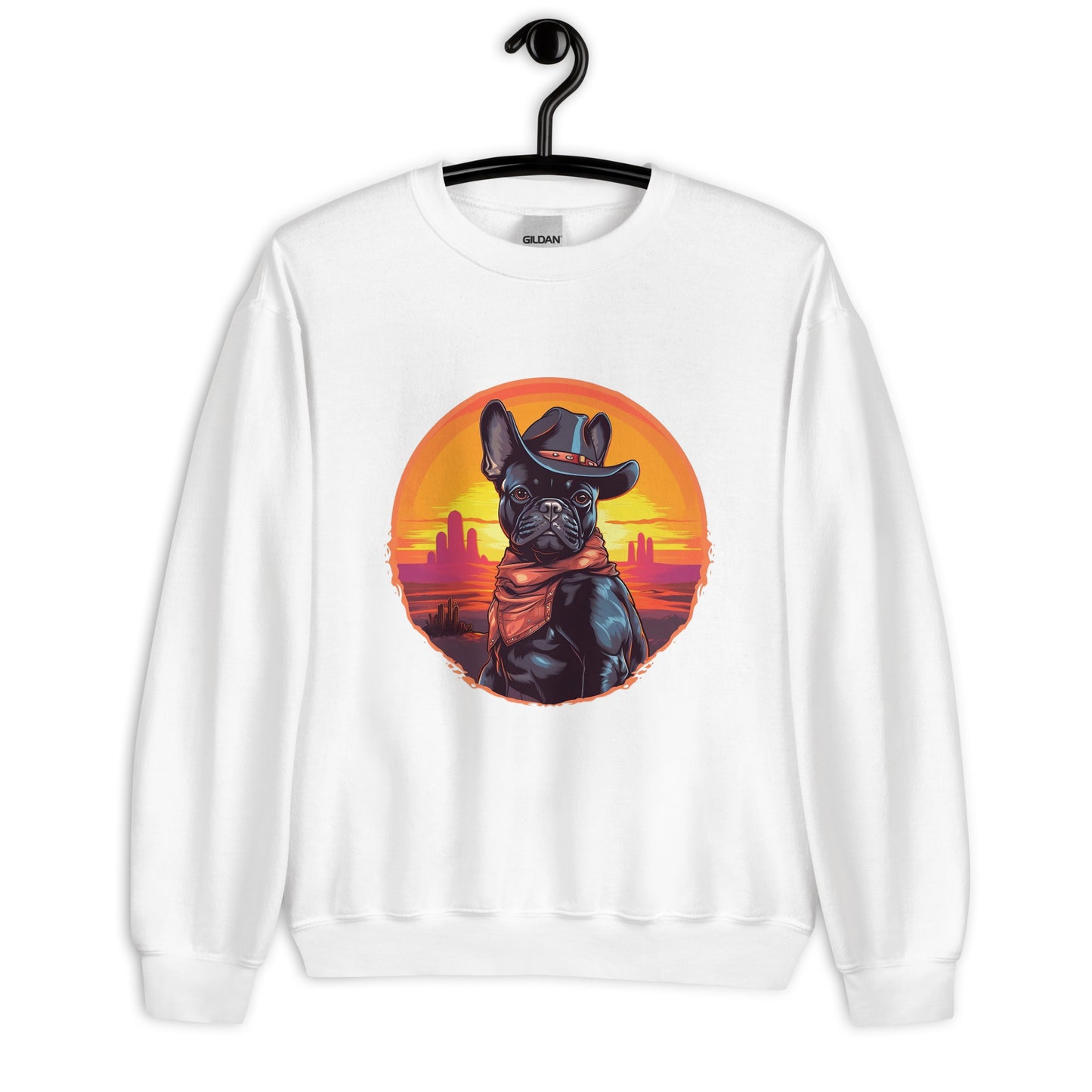 Wild West Cowboy Style Frenchie Unisex Sweater