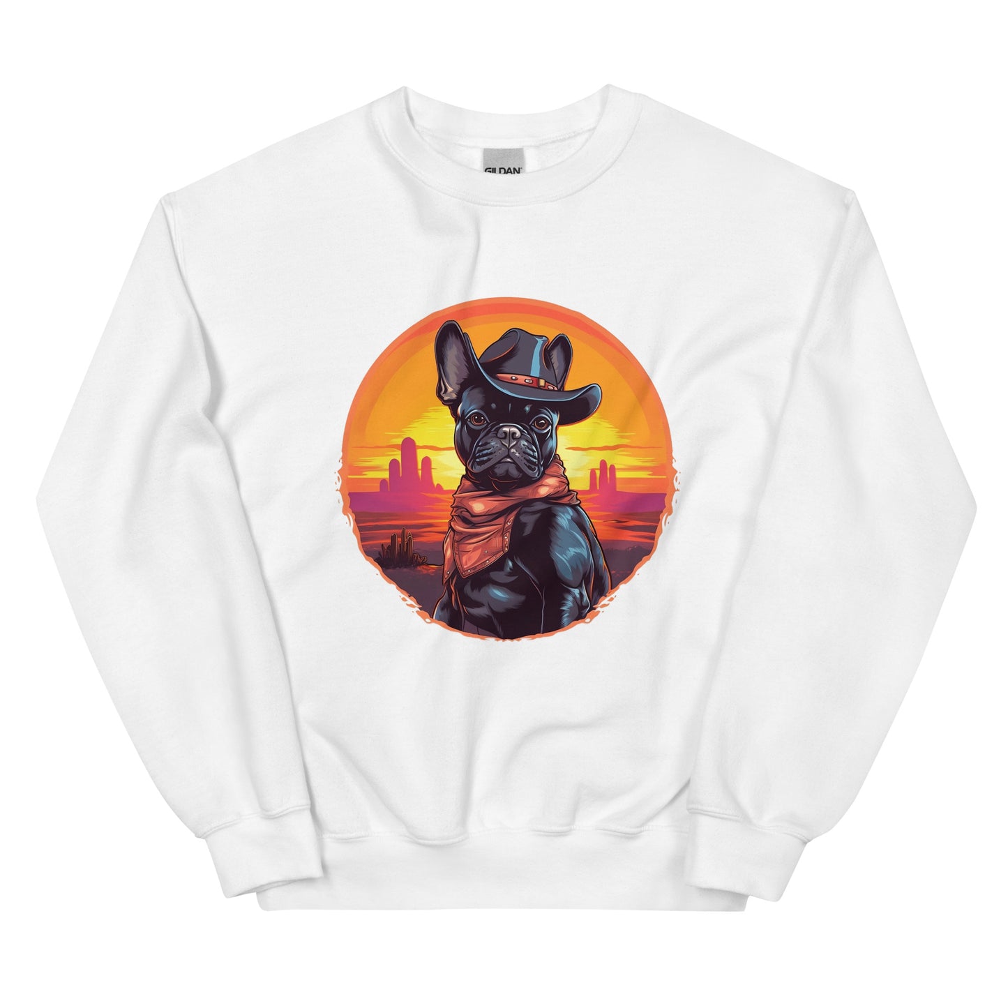 Wild West Cowboy Style Frenchie Unisex Sweater