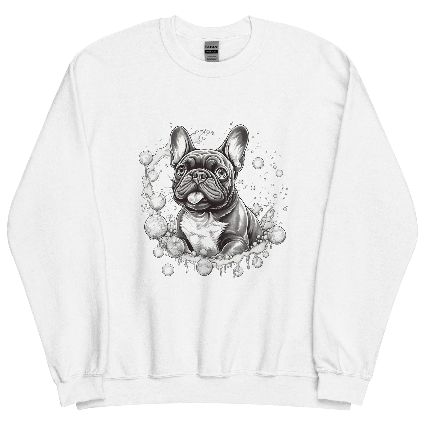 "Bubbles French Bulldog" - Unisex Sweater