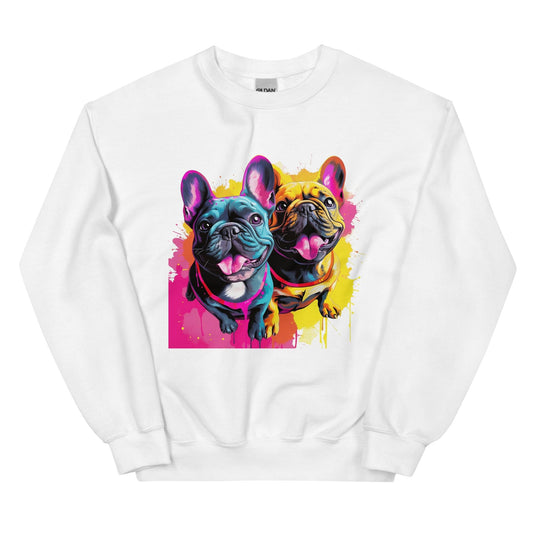 French Bulldog Playful Duo - Unisex Sweatshirt