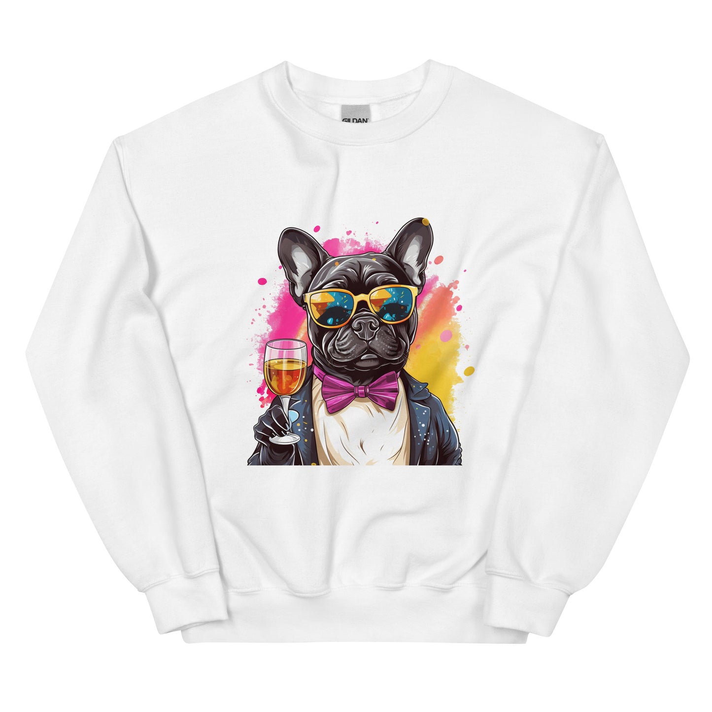 "Champagne Chic Frenchie" - Unisex Sweatshirt