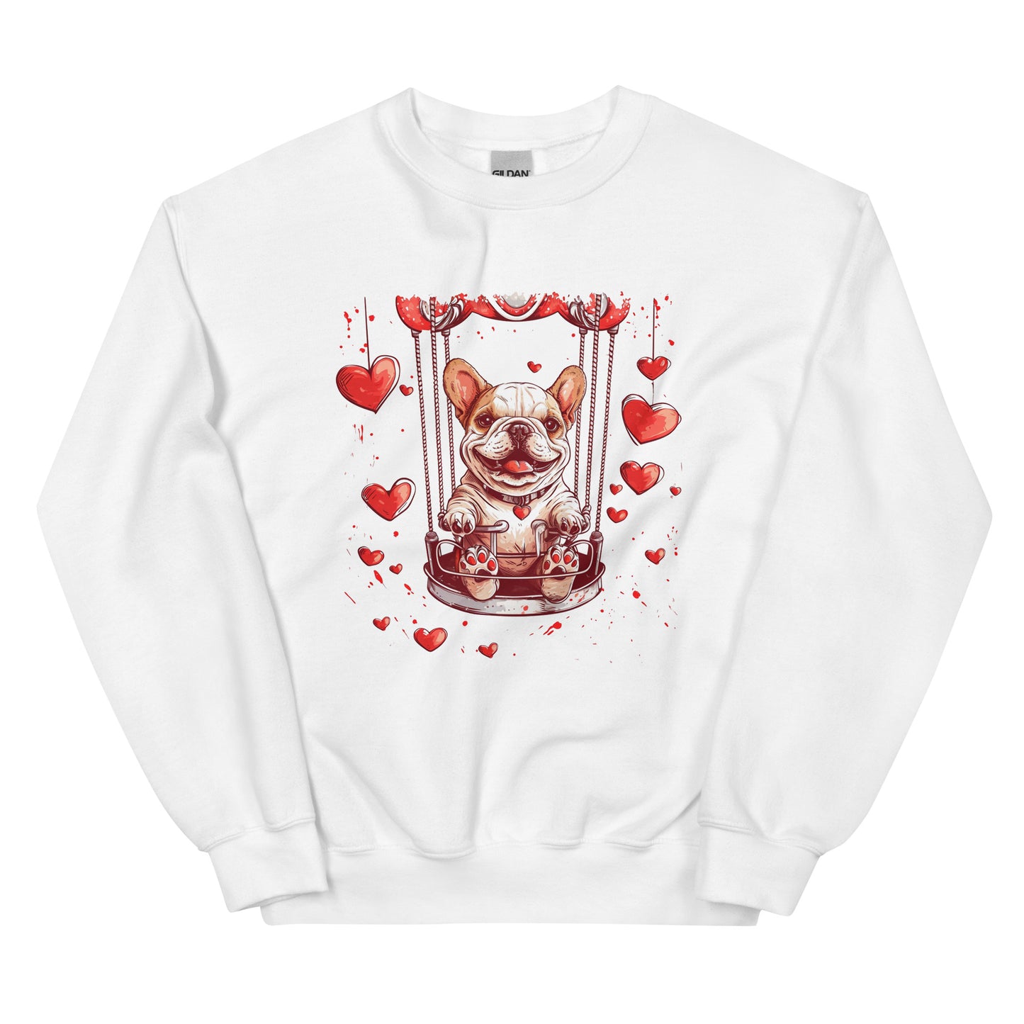 "Swinging Hearts" Unisex Sweatshirt - Frenchie Emporium