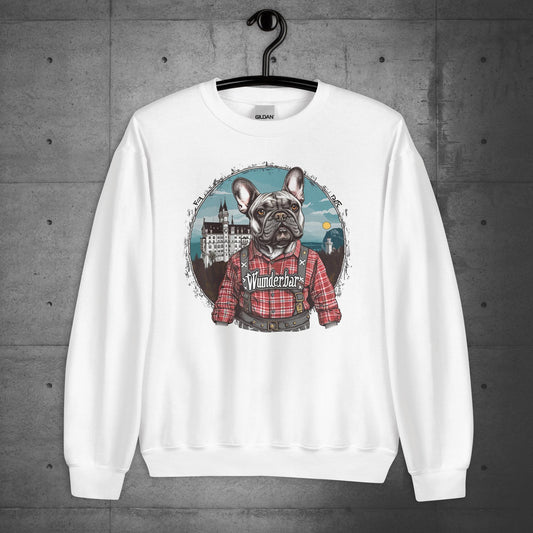 Wunderbar Frenchie in Lederhosen Unisex Sweater