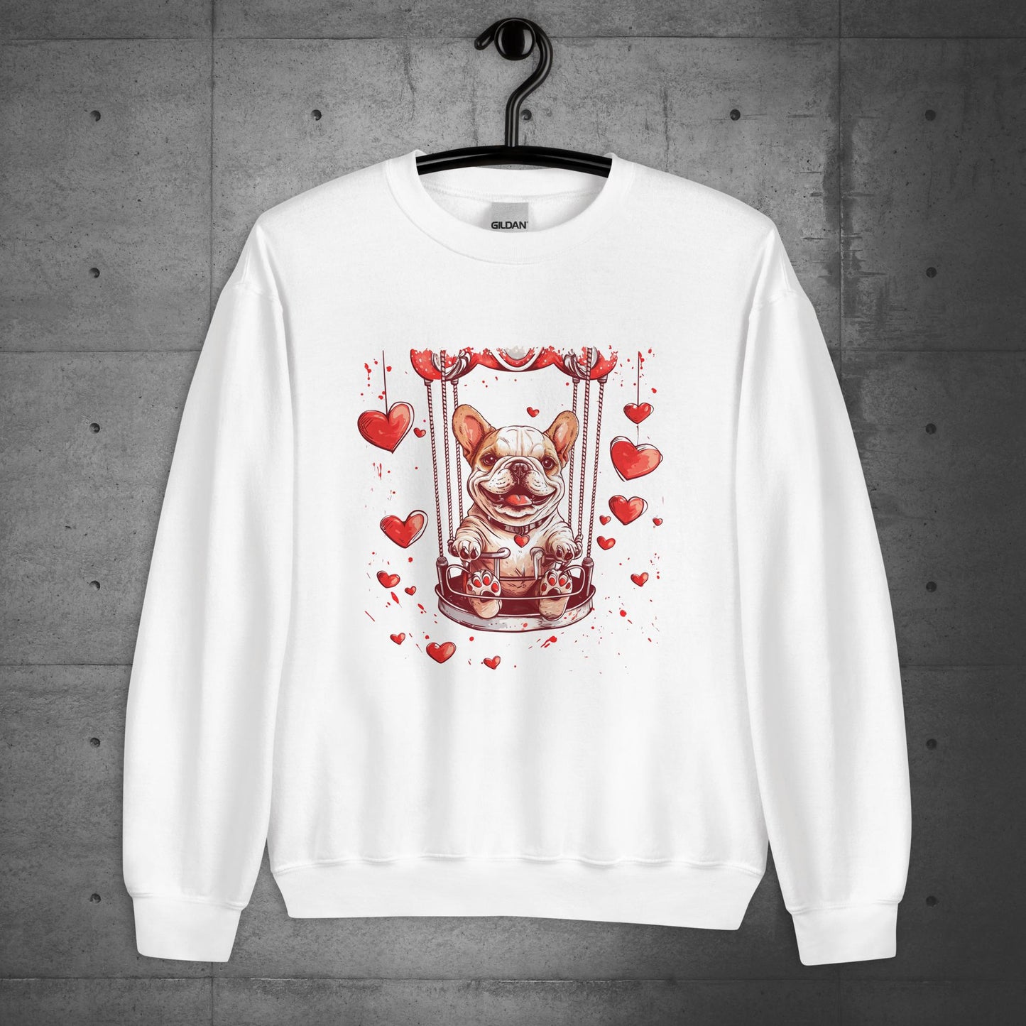 "Swinging Hearts" Unisex Sweatshirt - Frenchie Emporium