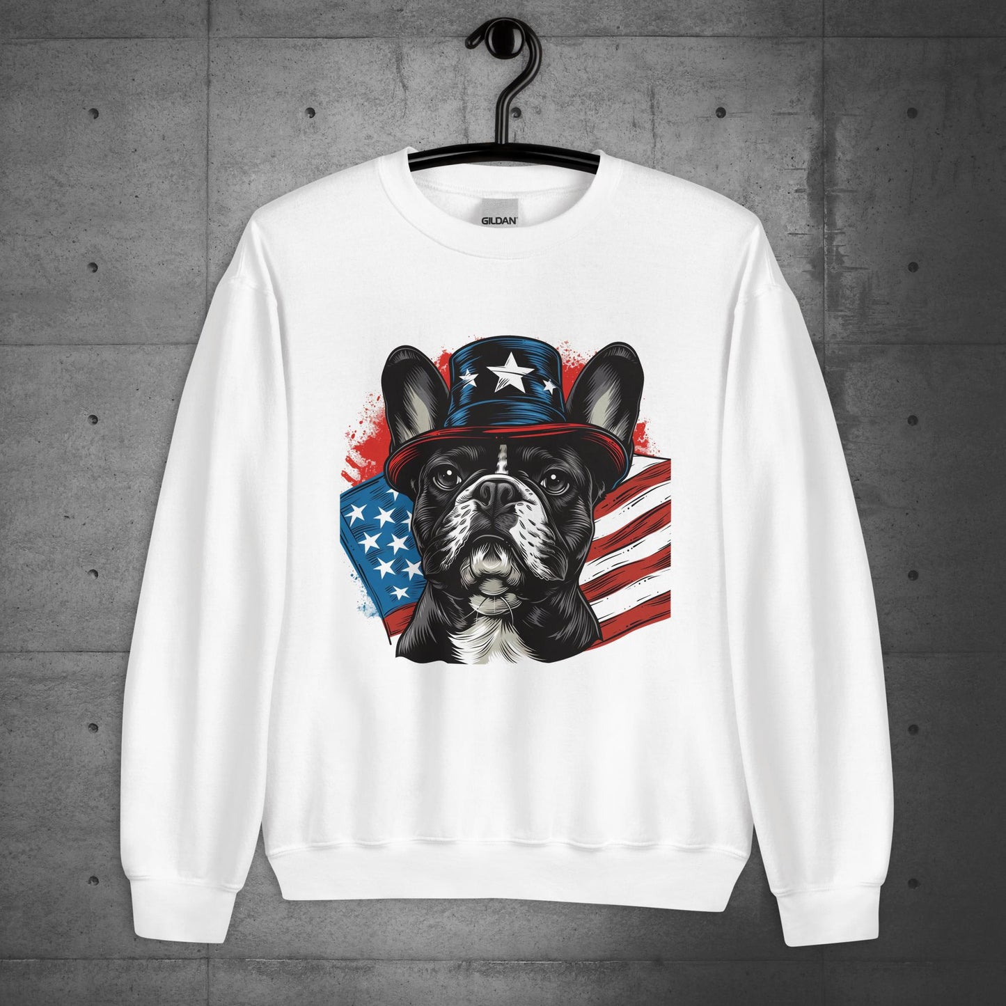 Frenchie American Patriot Unisex Sweatshirt