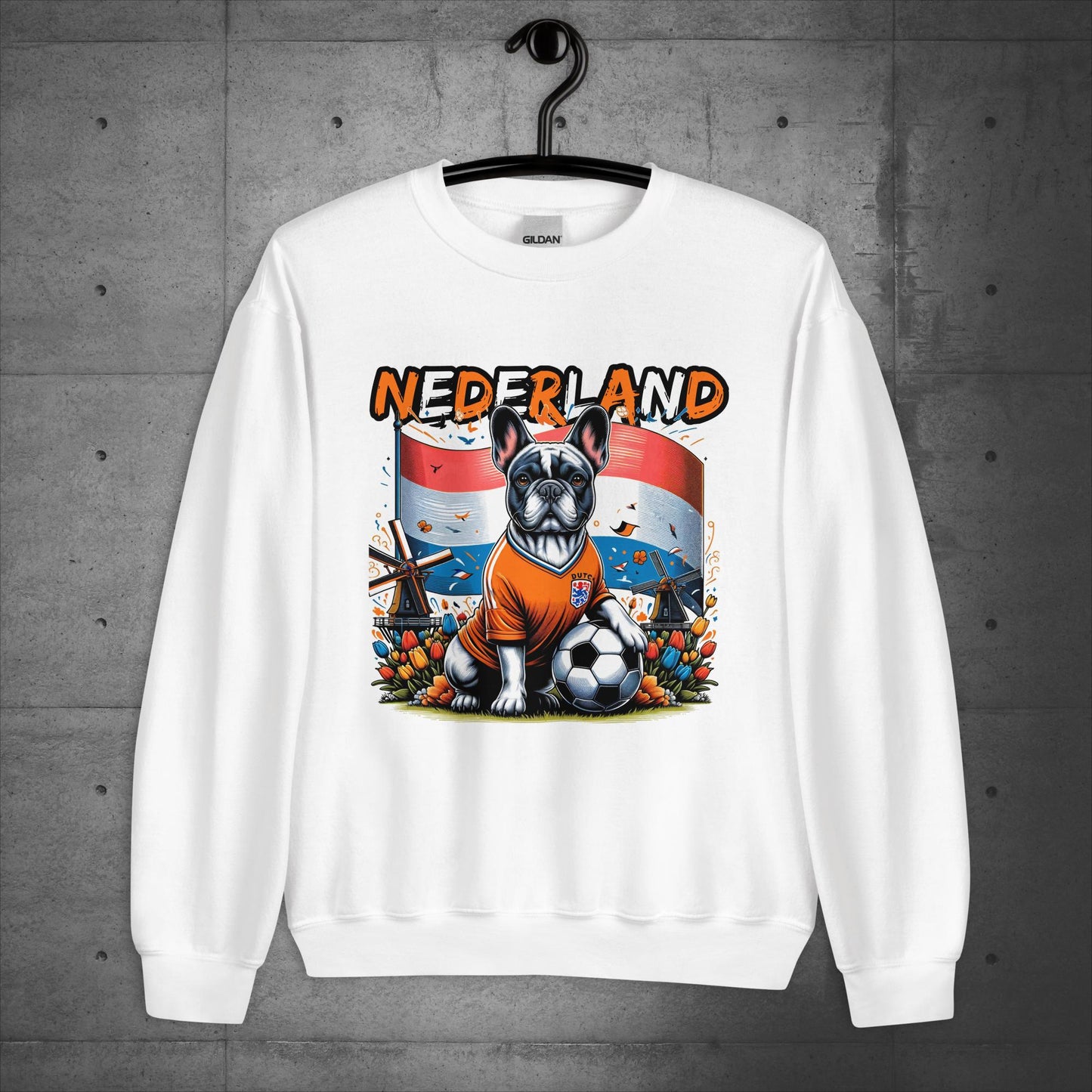 Frenchie Nederland Football Fan - Unisex Sweater / Sweatshirt