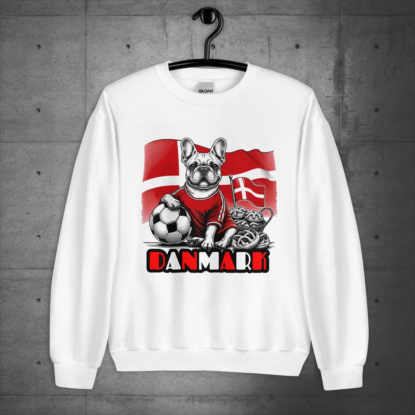 Frenchie Danmark Football Fan - Unisex Sweater / Sweatshirt