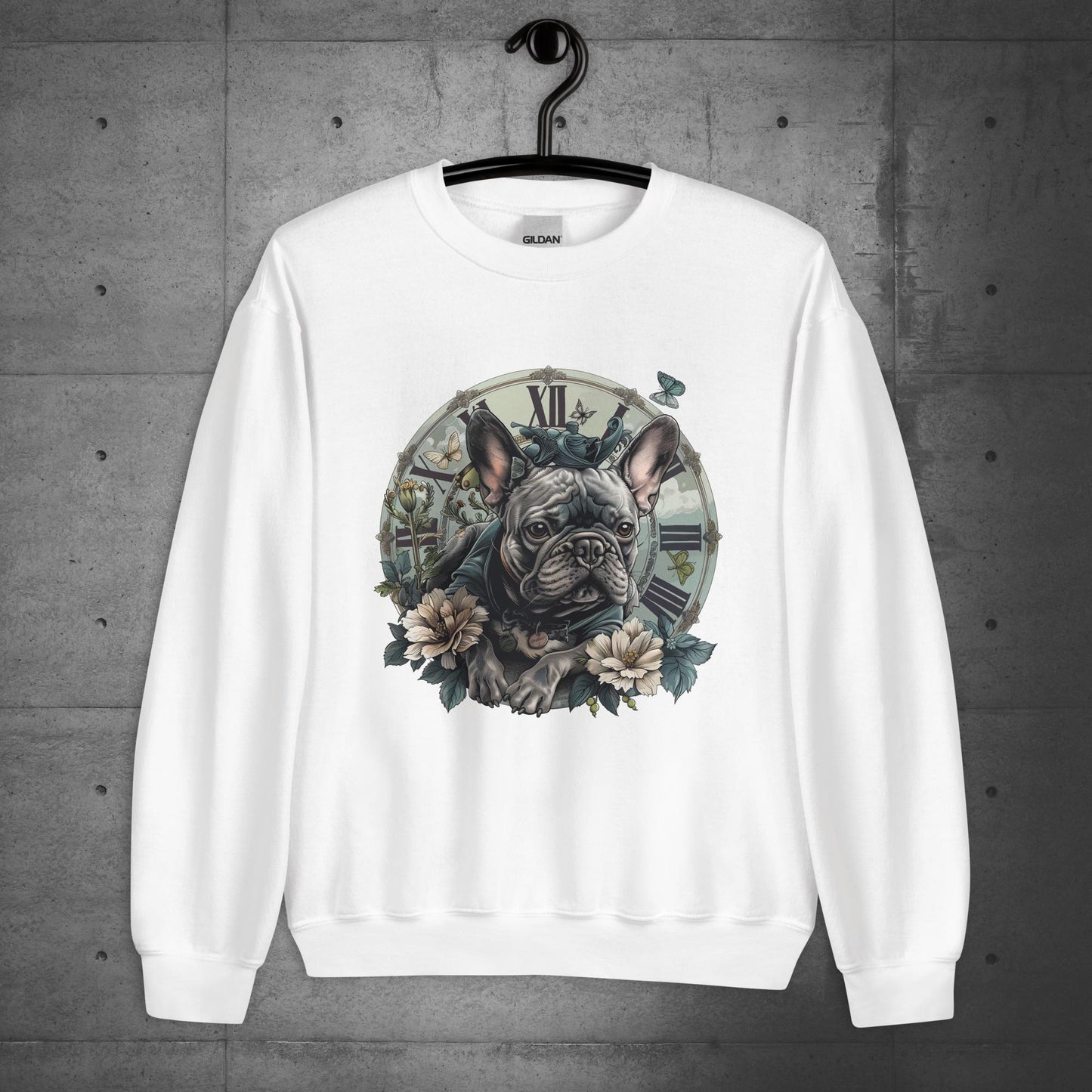 "Clockwatcher's Wonderland" Frenchie - Unisex Sweater - Frenchie Emporium