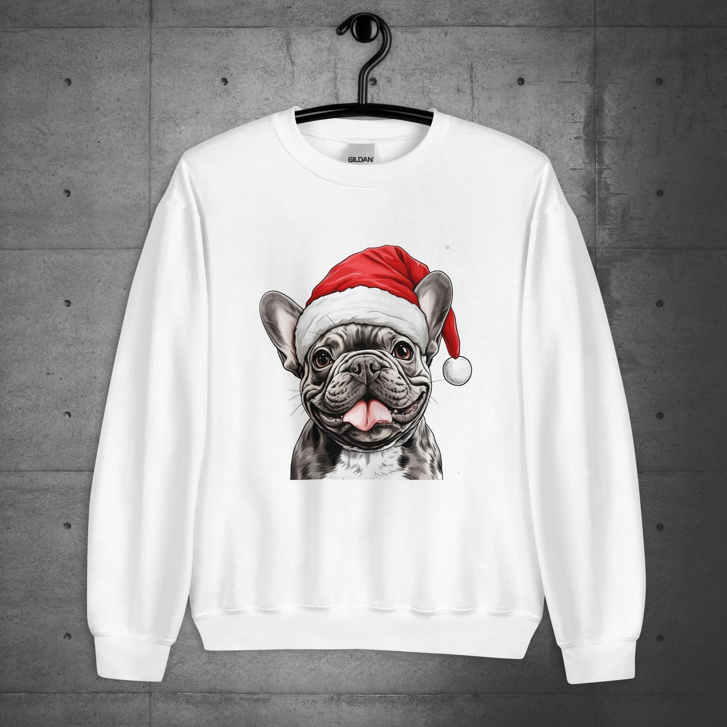 French Bulldog "Santa Paw" - Unisex Christmas Sweater/Sweatshirt - Frenchie Emporium